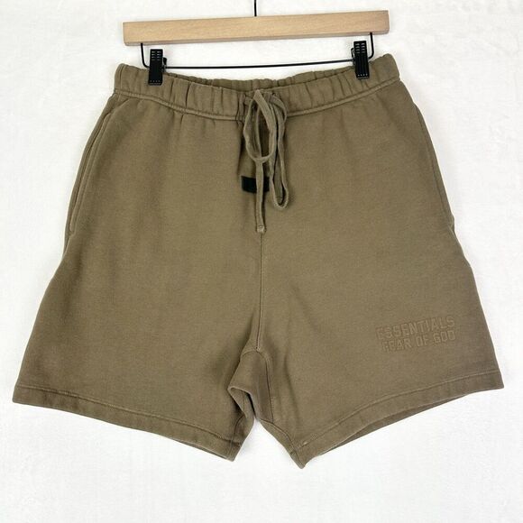 Essentials Fear Of God Soccer Fleece Shorts Mens Size Small Brown 6.5
